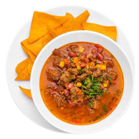 Mexican dish chili con carne in plateの写真素材