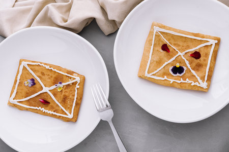 pancake concept with sour cream face