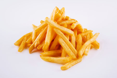 French fries isolated on white background