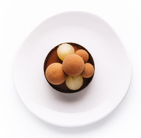 Chocolate balls - cake pops top viewの写真素材