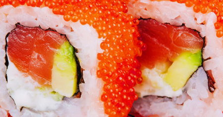 Sushi Roll California close up or macroの写真素材
