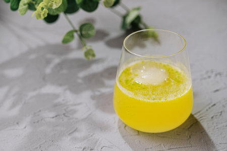 Homemade refreshing summer lemonade drink