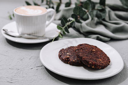 Oatmeal Cookies and cup of coffee