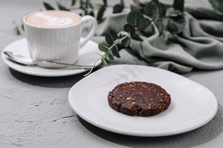 Oatmeal Cookies and cup of coffee
