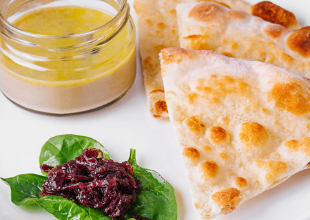 Appetizers table with antipasti snacks