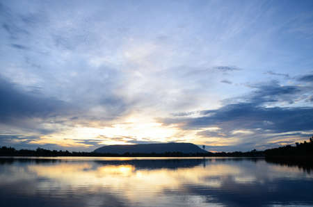 The sun shining in the morning light  の写真素材