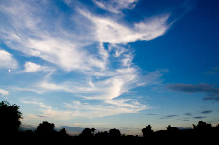 Cloud And Blue Sky Weather Nature day.silhouetteの写真素材