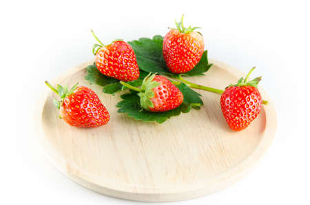 strawberry isolated and fresh, sweet on white and gray backgroundの写真素材