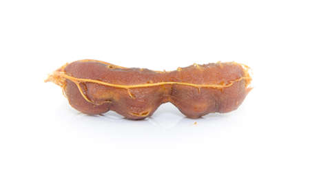 Tamarind isolation on white background and Sweet tamarindの写真素材