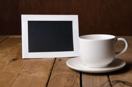 coffee cup on sell concept , cofee on wooden background