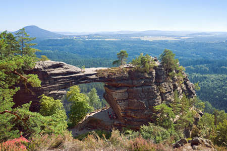 Bohemian Switzerland National park,also known as Czech Switzerland and region in the north-western Czech Republicの写真素材