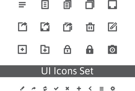 user interface icons set for mobile devices and webのイラスト素材