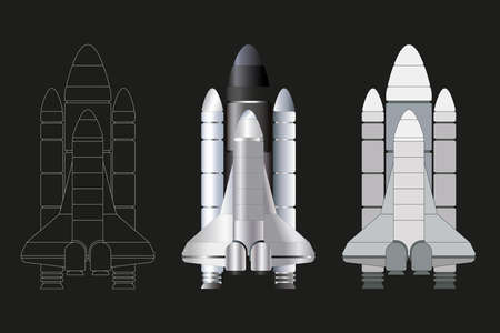 Rockets are realistic. Shuttle spaceships to launch expeditionary rockets exploring the universe,...