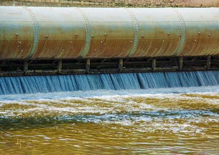 A small hydroelectric power plant in the city of Nitra in Slovakia.の写真素材