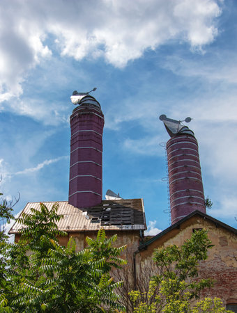 The original old historical building of the Gurbanov brewery, which produces the famous Slovak beer....