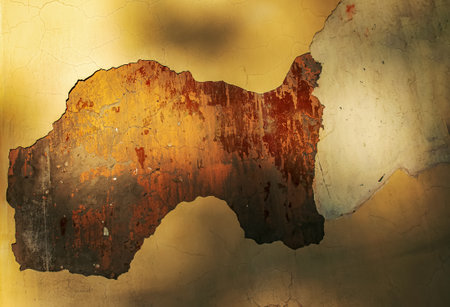 Close up retro color cement wall panoramic background texture for show or advertise or promote product and content on display and web design element conceptの写真素材