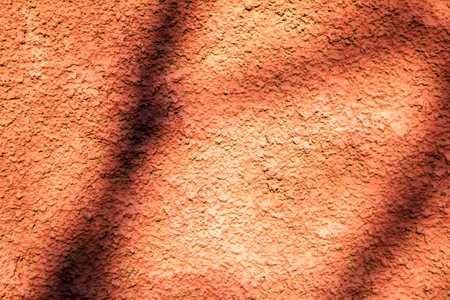 Close up retro color cement wall panoramic background texture for show or advertise or promote product and content on display and web design element conceptの写真素材