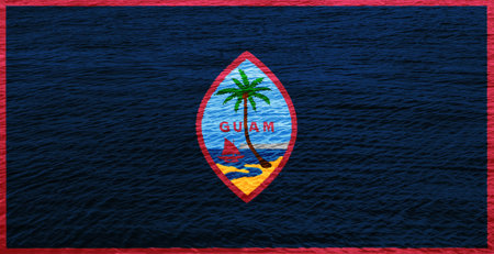 Flag of the territory of Guam on the texture.の写真素材