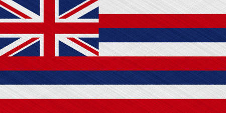 Hawaii flag on the texture. concept collage.