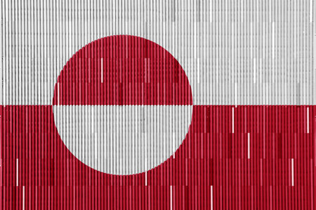 Flag of Greenland on a textured background. conceptual collage.の写真素材