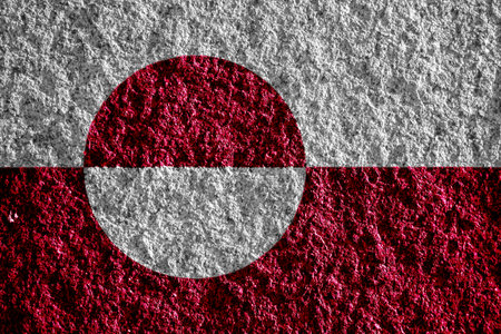 Flag of Greenland on a textured background. conceptual collage.の写真素材