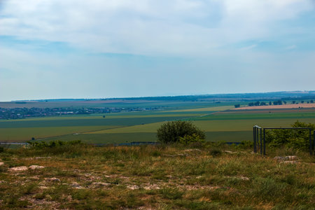 View of the city of Nitra in Slovakia from Kalvaria mountainの写真素材
