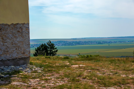 View of the city of Nitra in Slovakia from Kalvaria mountainの写真素材