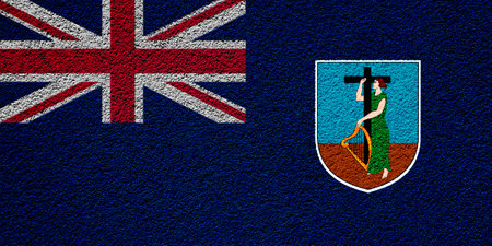 Flag of Montserrat on a textured background. concept collage.の写真素材