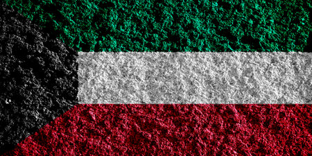Flag of Kuwait on a textured background. concept collage.の写真素材