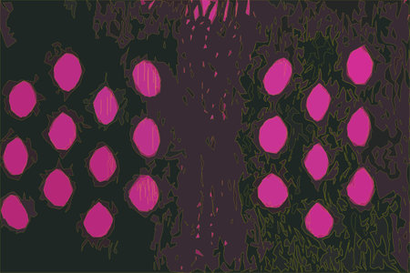 Realistic illustration of a background of a black knitted mesh scarf on a burgundy fabric. abstract background.のイラスト素材