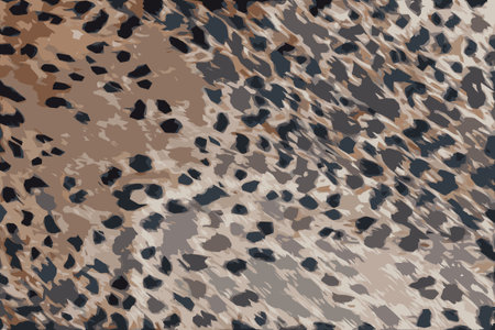 Realistic vector illustration of background with leopard texture, close up. Leopard-dyed fabric.のイラスト素材