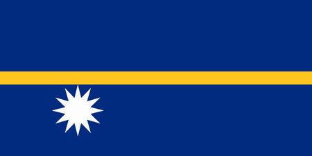 Nauru flag. NR national government symbol. State banner of capital Yaren city. Nauru patriotism logo.の写真素材