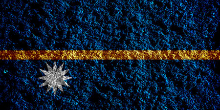 Nauru flag on a textured background. concept collage.の写真素材