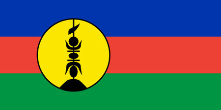 Flag of New Caledonia national flag of New Caledonia, icon illustration.の写真素材