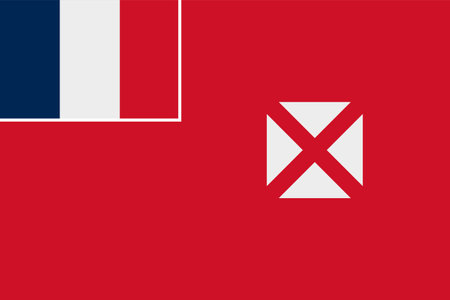 Flag of Wallis and Futuna Islands. National symbol of the country in Oceania.の写真素材