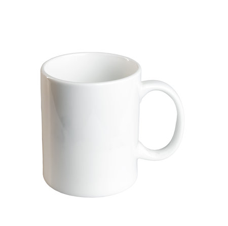 White cup isolate. side view. mockup templateの写真素材