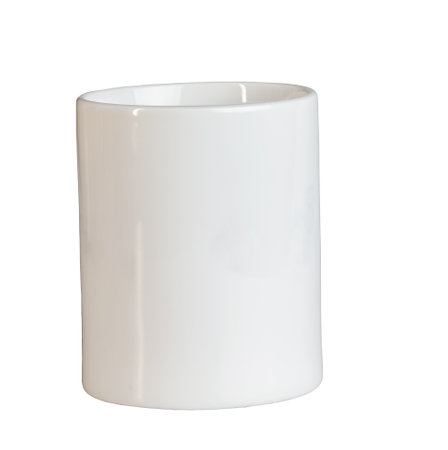 White cup isolate. side view. mockup templateの写真素材