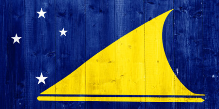 Flag of Tokelau on a textured background. concept collage.の写真素材