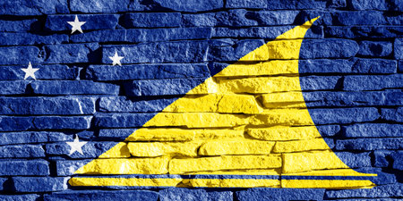 Flag of Tokelau on a textured background. concept collage.の写真素材
