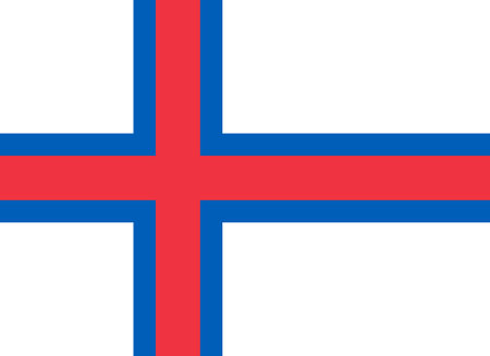 The official flag of the Faroe Islands. Territory of Denmark.の写真素材