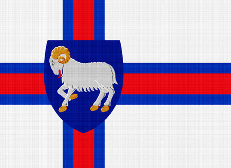 Flag of Faroe Islands on a textured background. concept collage.の写真素材