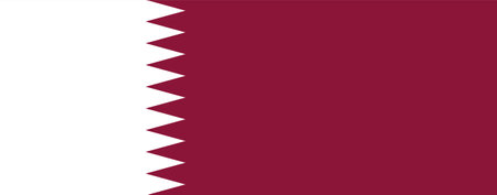 National flag of Qatar. Qatar flag with original color and proportion. flat illustration.の写真素材