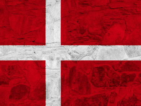 Flag of Denmark on a textured background. concept collage.の写真素材