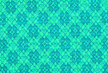 Illustration of a fragment of the texture of a blue and white tablecloth made in the 1960s in Ukraine. traditional national ornament.の写真素材