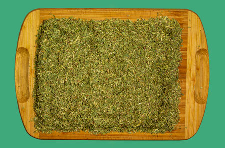 Background of dry knotweed herb used in herbal medicine. The concept of herbal treatment. Bian Xu. The active substance is Polygoni avicularis herbaの写真素材