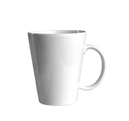 whitecup. side view. isolate. mockup templateの写真素材