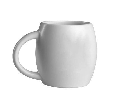 whitecup. side view. isolate. mockup templateの写真素材
