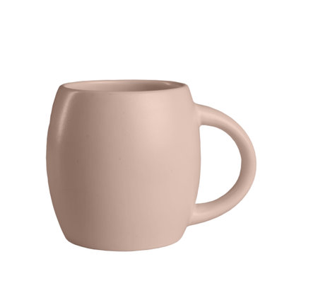 pink cup. side view. isolate. mockup templateの写真素材