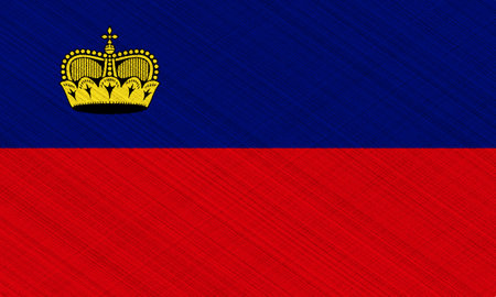Flag of Liechtenstein on a textured background. concept collage.の写真素材