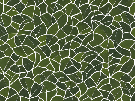 Ginkgo biloba leaf pattern. Vintage botanical background with foliage in hand drawn style. The image was created using generative AI.の素材